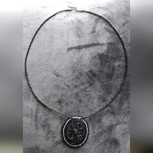 Vintage beaded necklace blk